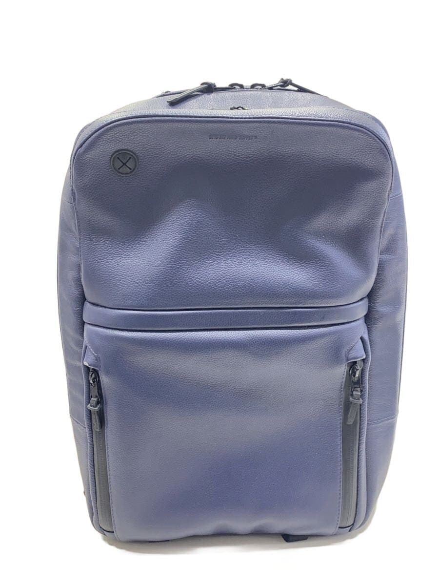 BROSKI AND SUPPLY Backpack Cowhide NVY Plain BBOM-982