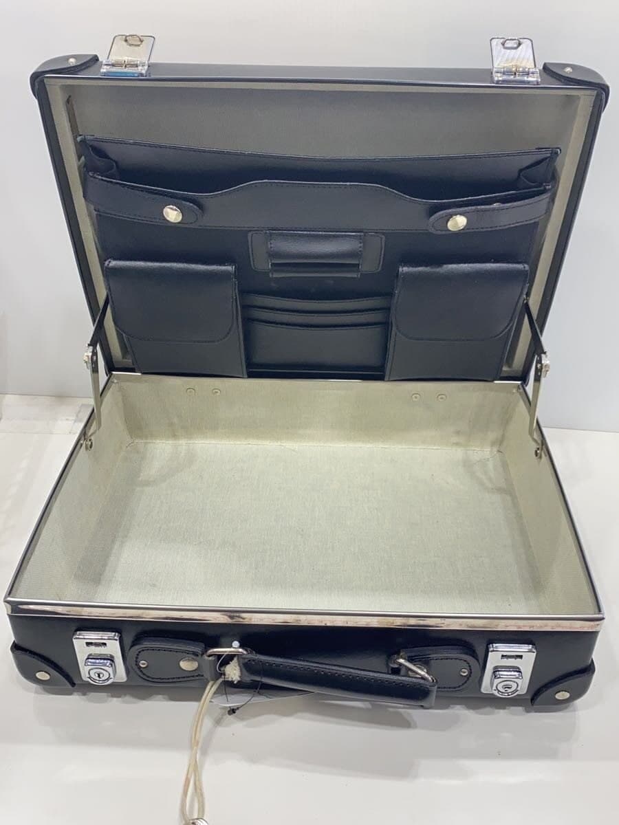 GLOBE TROTTER Attache Case Leather BLK Solid 6