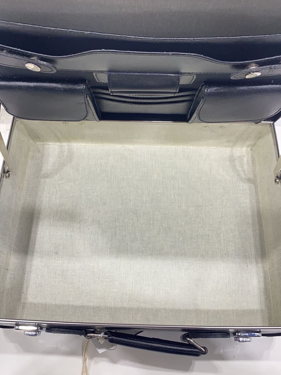 GLOBE TROTTER Attache Case Leather BLK Solid 7