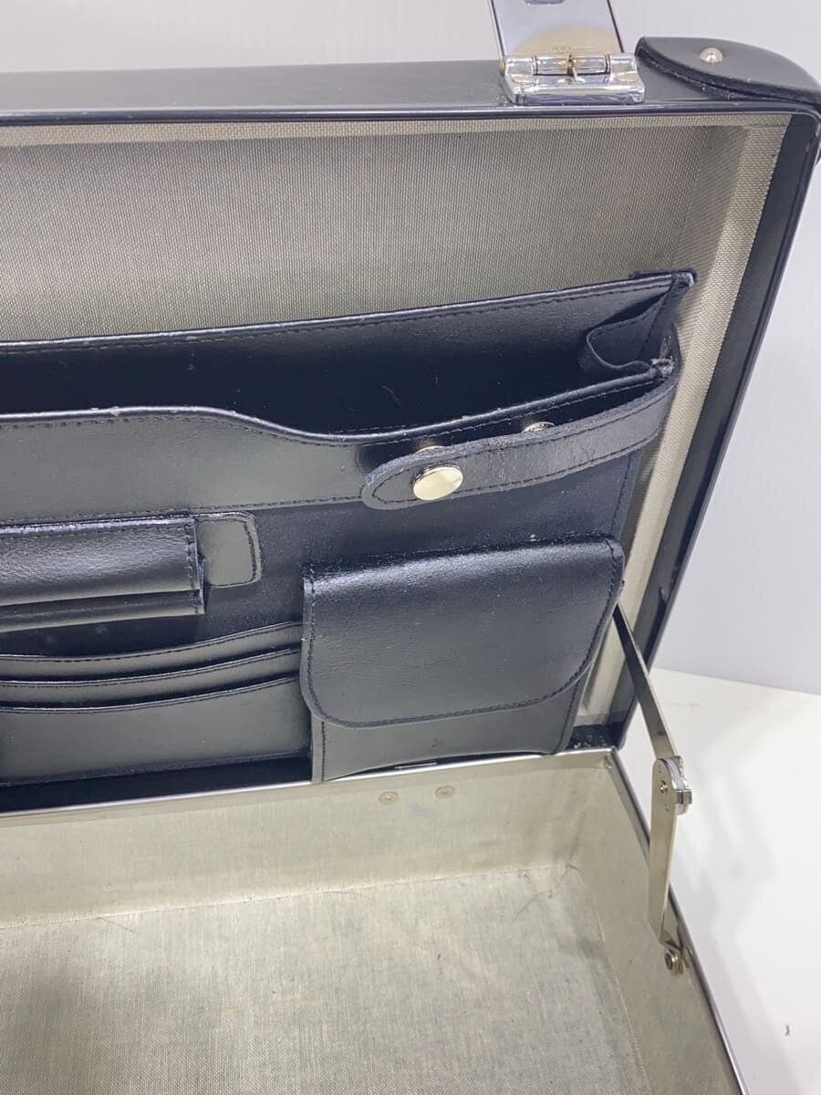 GLOBE TROTTER Attache Case Leather BLK Solid 8