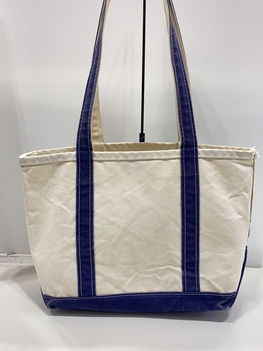 L.L.Bean BOAT AND TOTE Summy 10 Embroidery Tote Bag Canvas WHT Plain 0M196 3