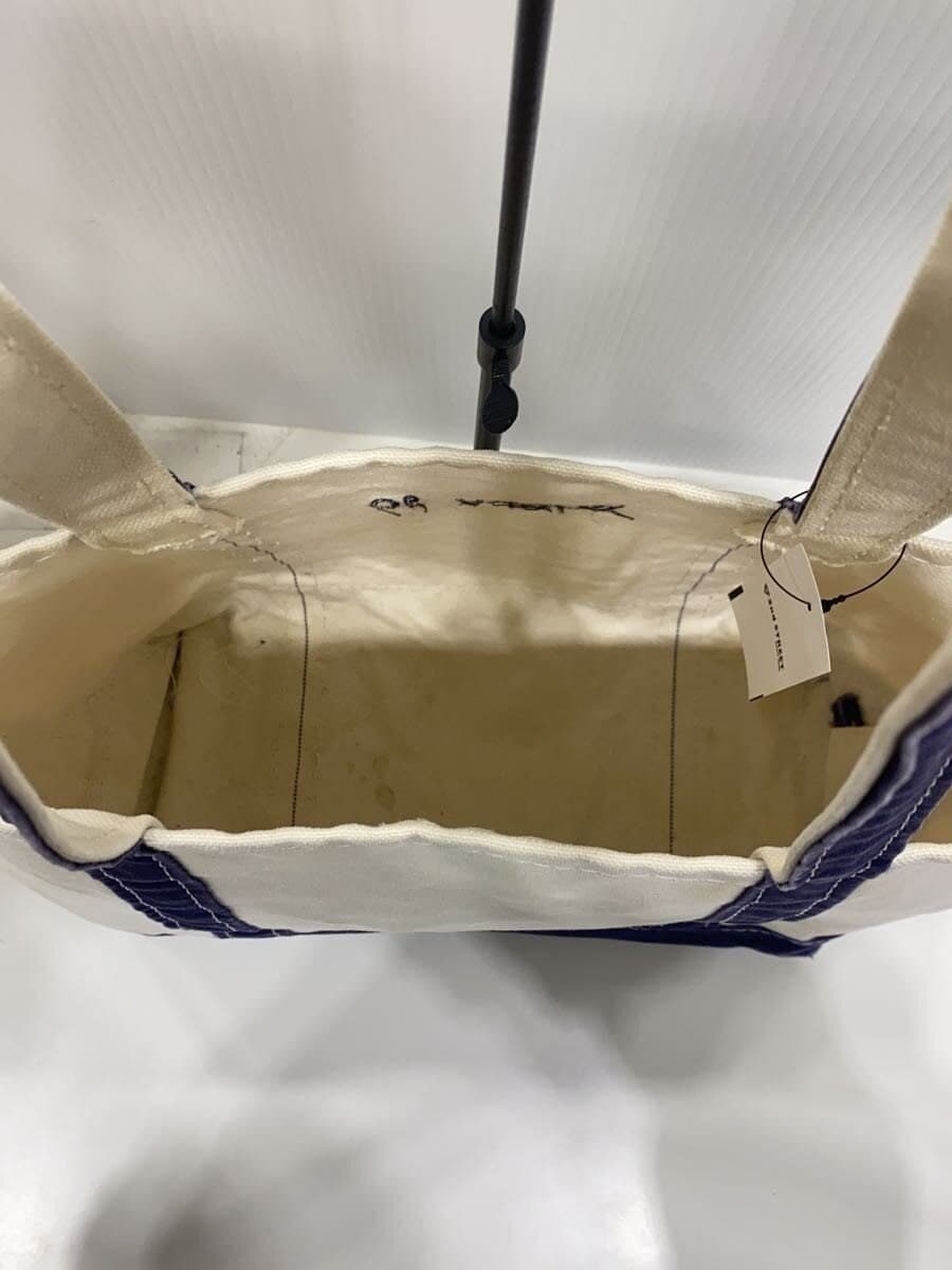 L.L.Bean BOAT AND TOTE Summy 10 Embroidery Tote Bag Canvas WHT Plain 0M196 4