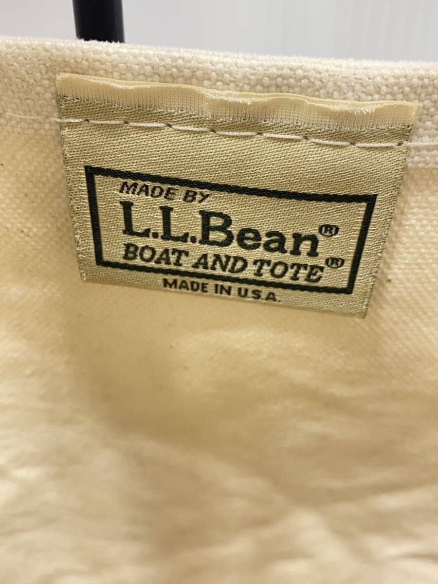 L.L.Bean BOAT AND TOTE Summy 10 Embroidery Tote Bag Canvas WHT Plain 0M196 5