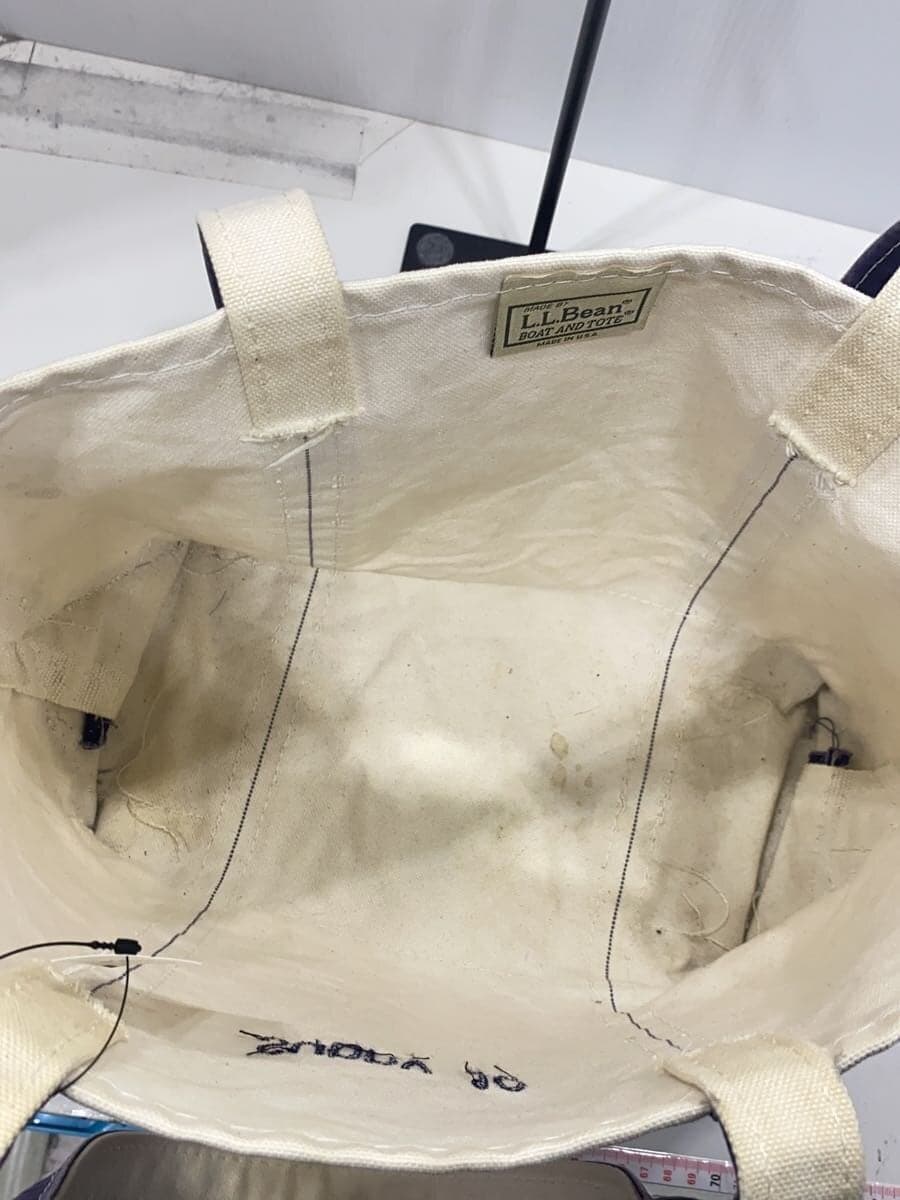 L.L.Bean BOAT AND TOTE Summy 10 Embroidery Tote Bag Canvas WHT Plain 0M196 6