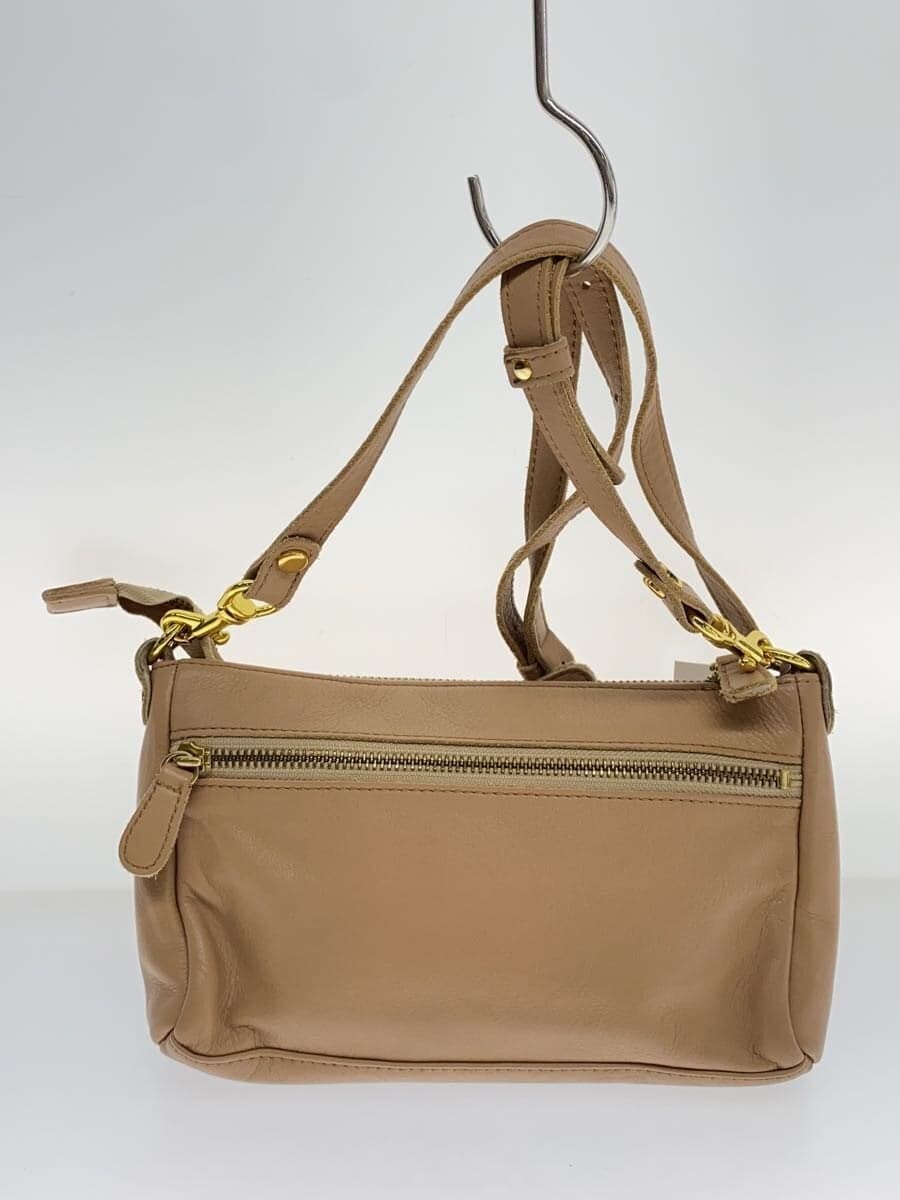 REGALO Shoulder Bag Leather BEG 3