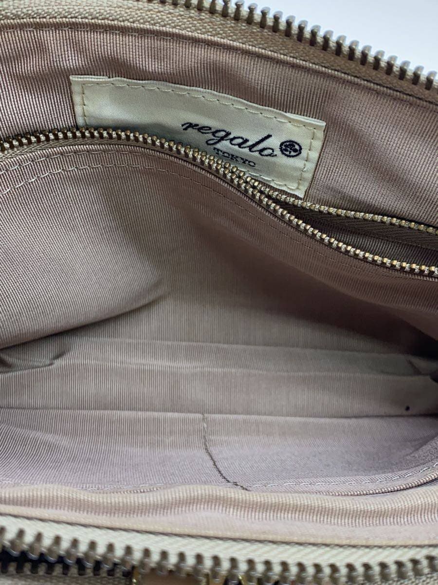 REGALO Shoulder Bag Leather BEG 5