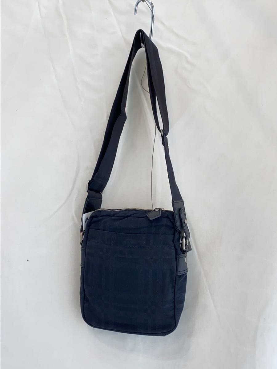 Vivienne Westwood MAN Shoulder Bag Nylon BLK Check Leather Contrast 2