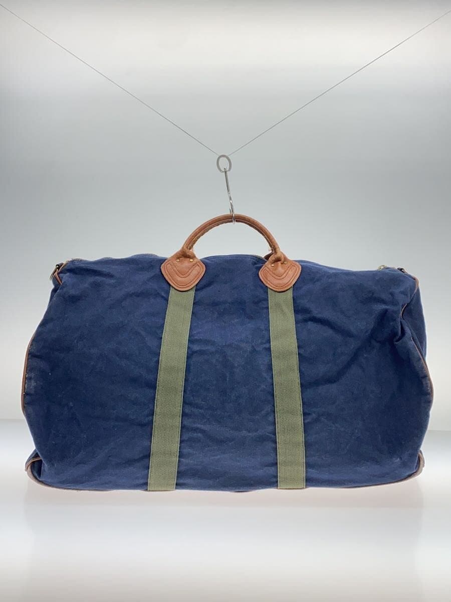 L.L.Bean80~90s Boston Bag NVY Corner Scuff Leather Contrast Handle Scuff 3