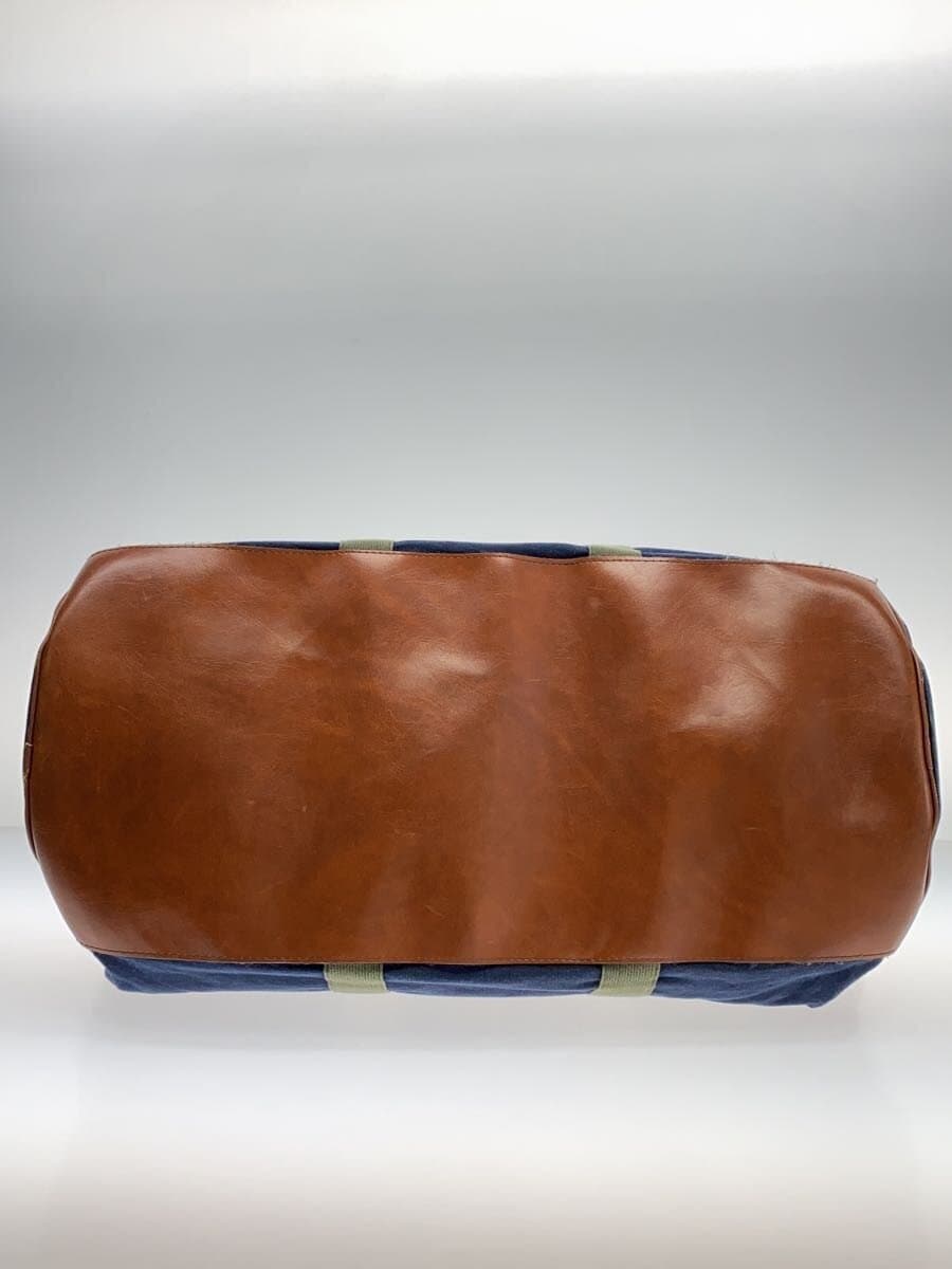 L.L.Bean80~90s Boston Bag NVY Corner Scuff Leather Contrast Handle Scuff 4