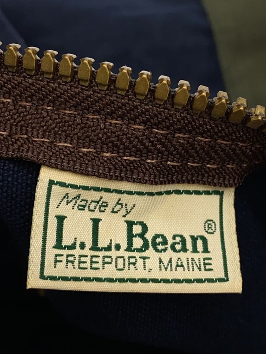 L.L.Bean80~90s Boston Bag NVY Corner Scuff Leather Contrast Handle Scuff 5