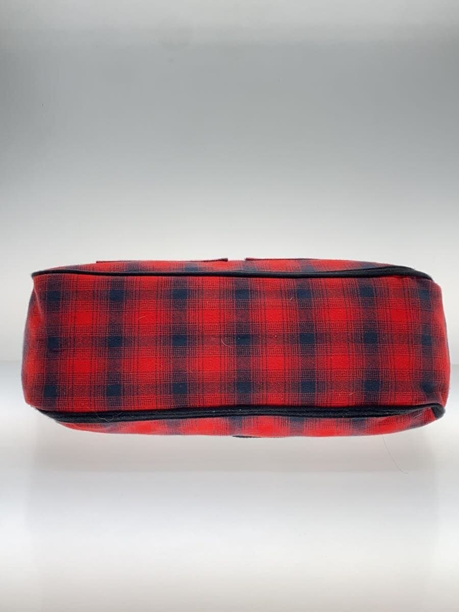 PORTER Reversible Tote Bag Wool RED Tartan CK Cotton KHK 4