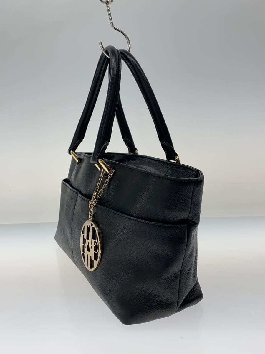 MORABITO Handbag Leather BLK Corner Scuff 2