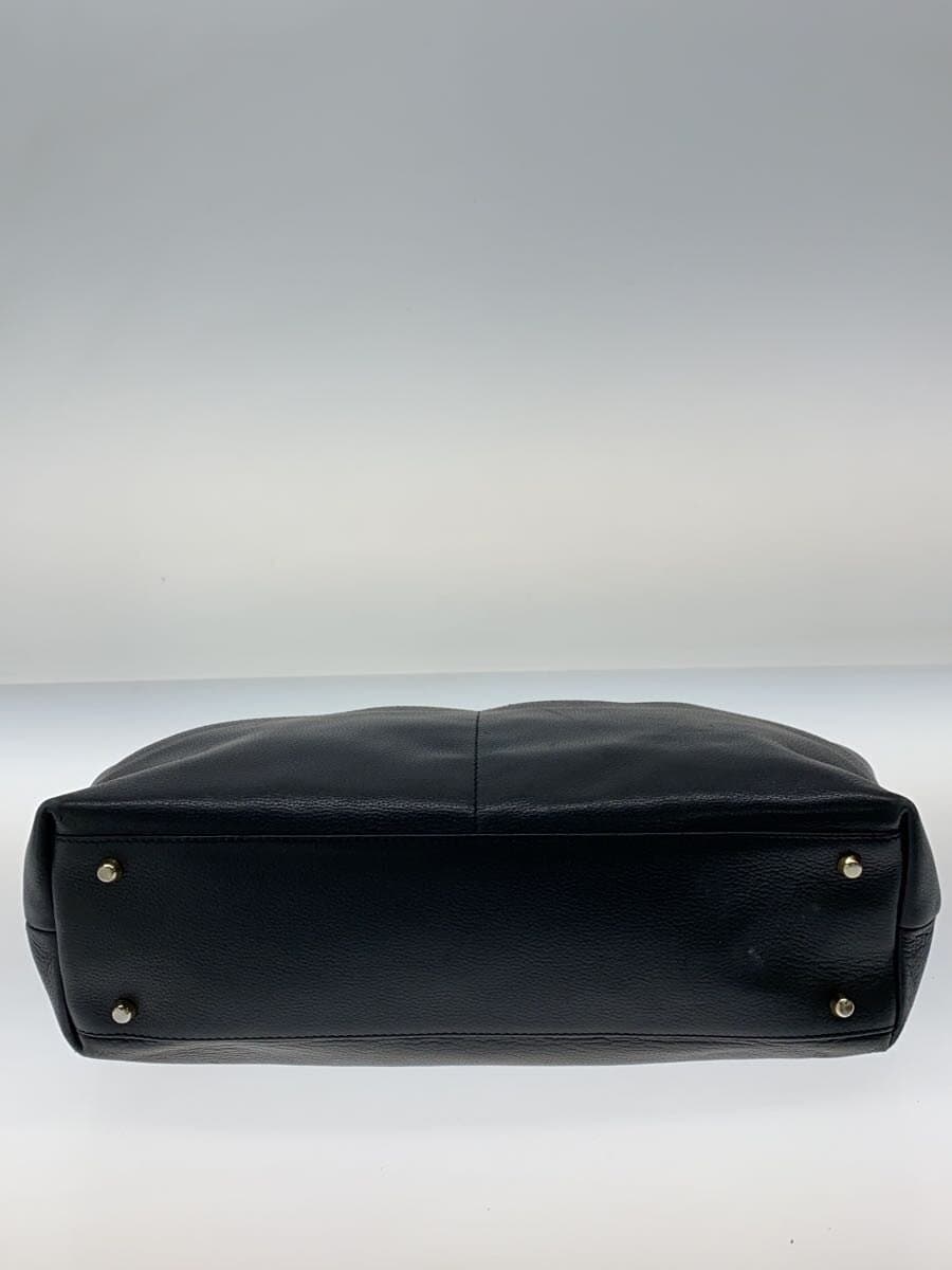 MORABITO Handbag Leather BLK Corner Scuff 4