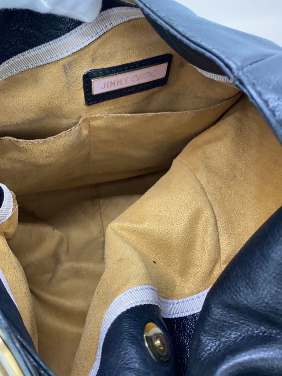 JIMMY CHOO Shoulder Bag Faux Leather BLK 6