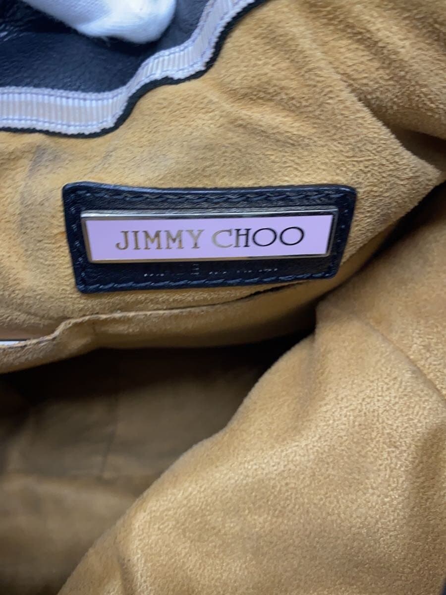 JIMMY CHOO Shoulder Bag Faux Leather BLK 7