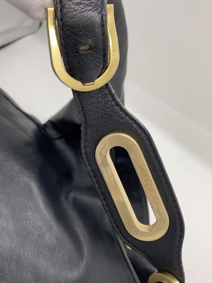 JIMMY CHOO Shoulder Bag Faux Leather BLK 9