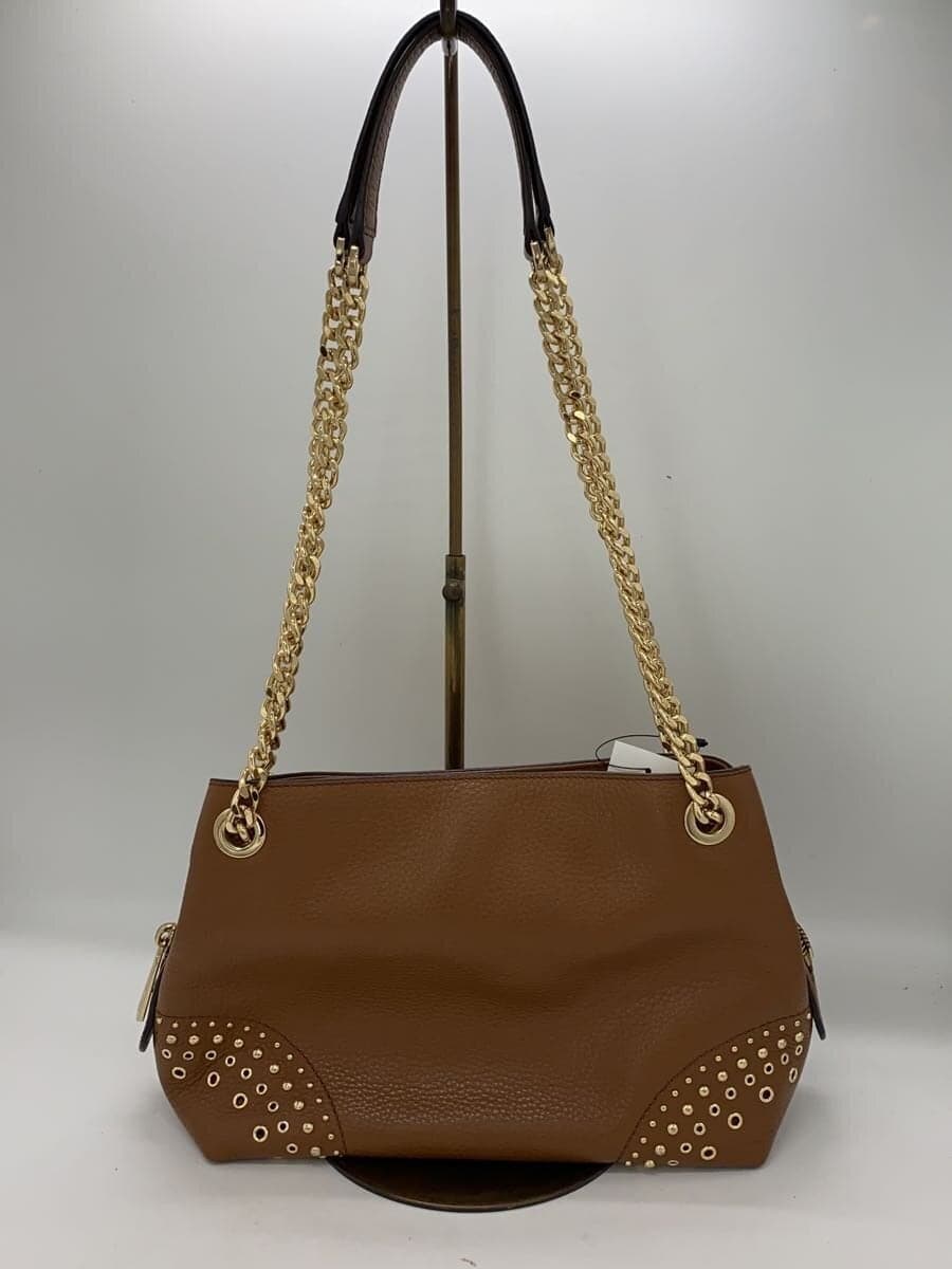MICHAEL KORS Chain Shoulder Studs Shoulder Bag Leather BRW 2