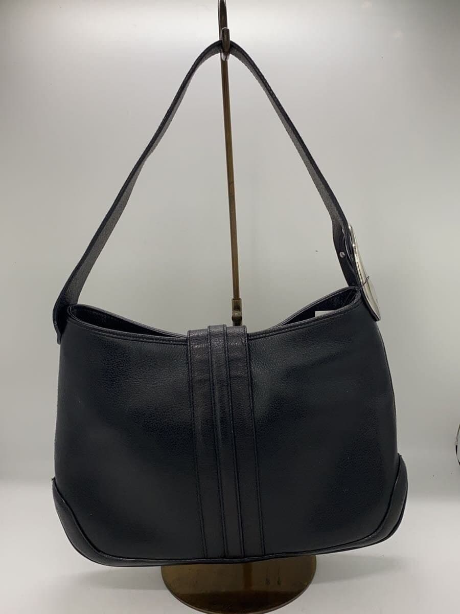 BVLGARI One Shoulder Bag Leather BLK 2