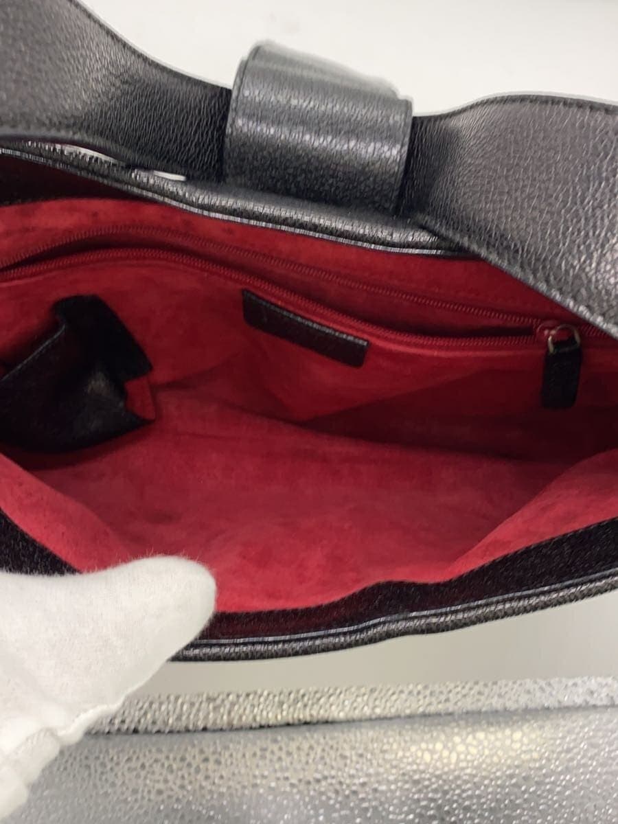 BVLGARI One Shoulder Bag Leather BLK 6