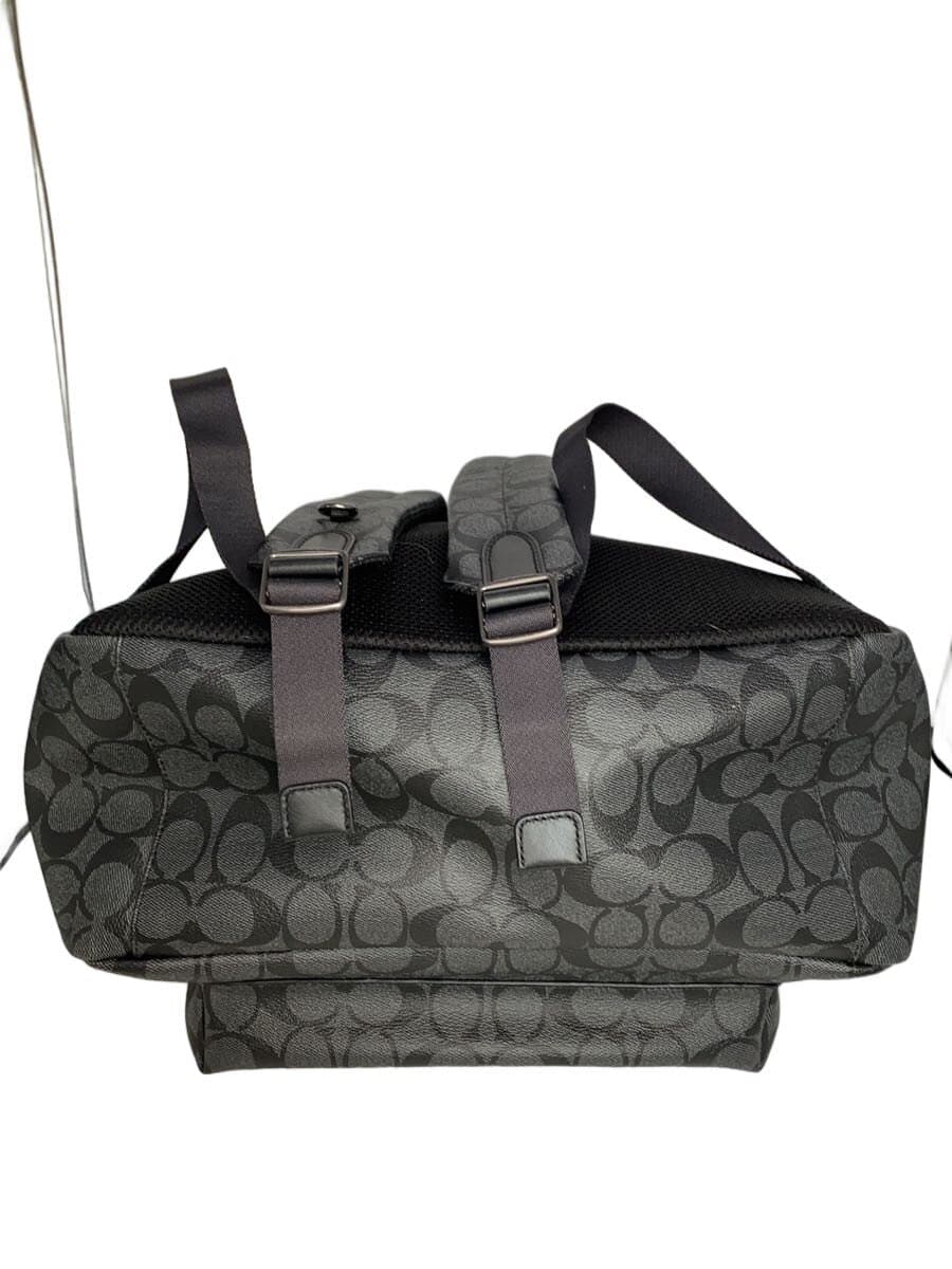 COACH Leather Contrast Signature Backpack PVC GRAY Allover Pattern f1780-f55398 4