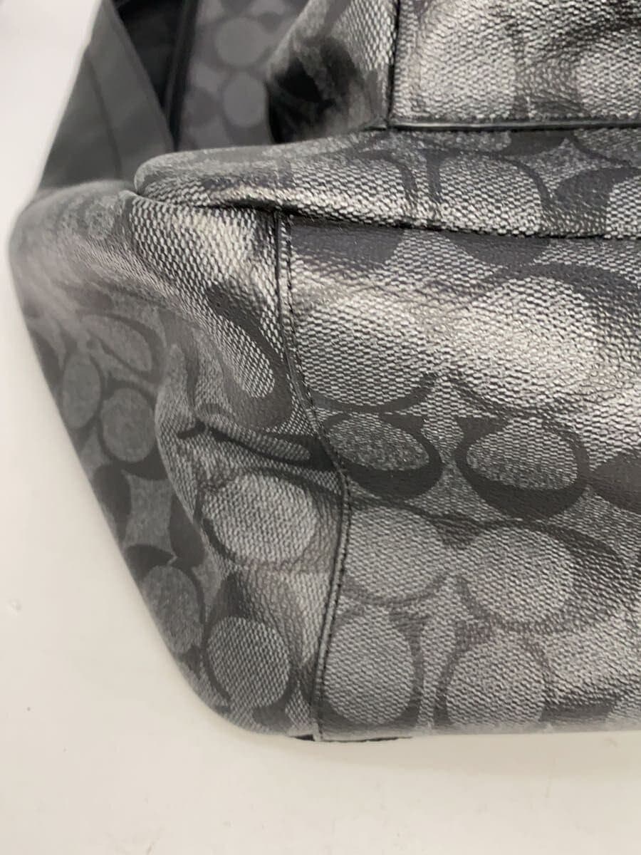 COACH Leather Contrast Signature Backpack PVC GRAY Allover Pattern f1780-f55398 9