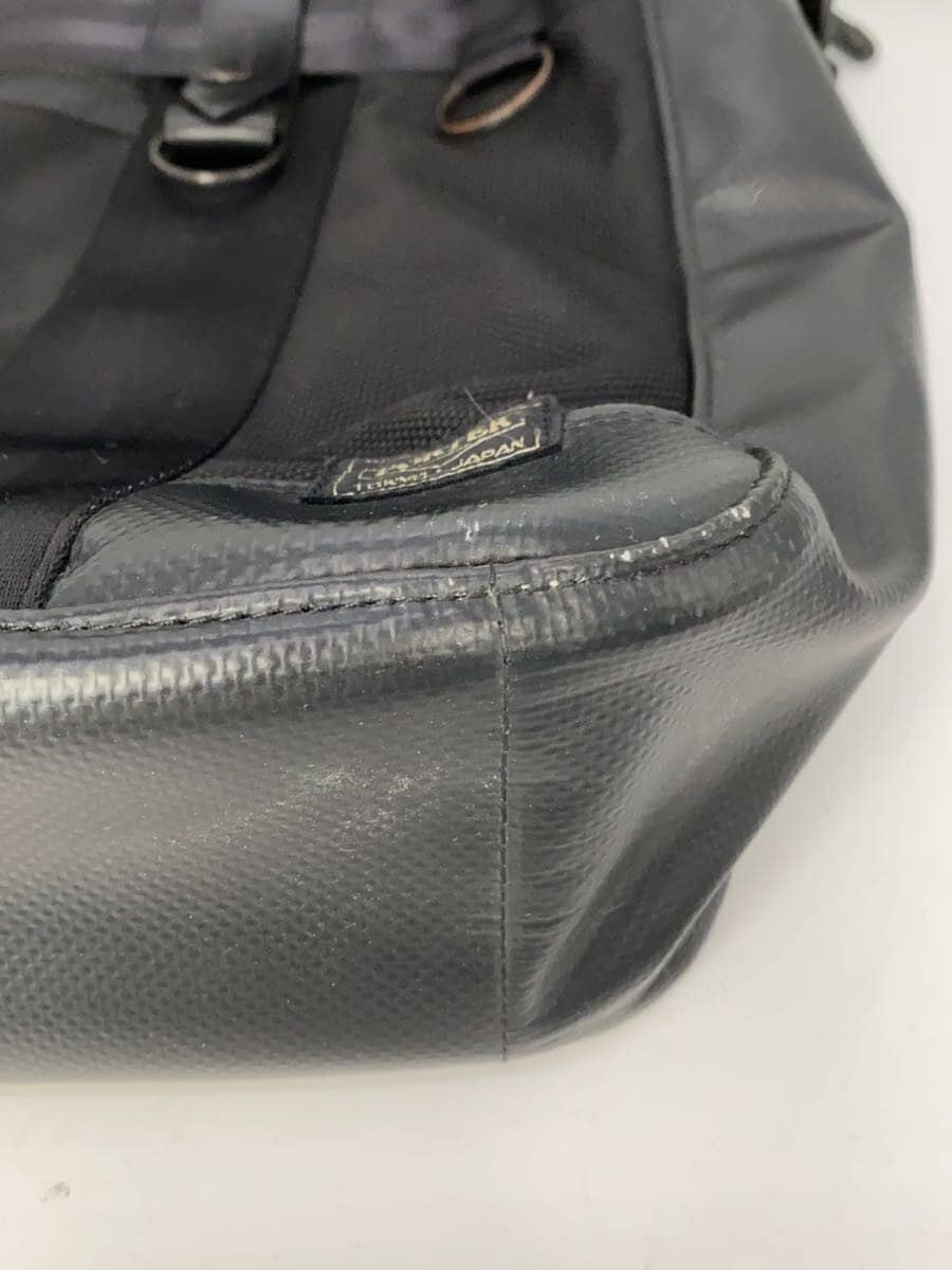 PORTERheat with Maglite tote bag polyester BLK corner wear hardware rust present 9