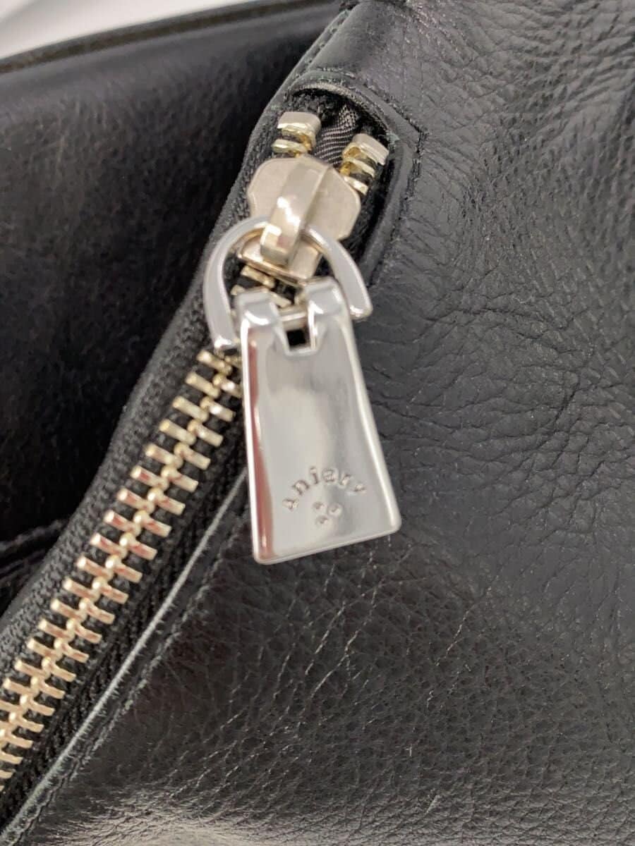 aniary handbag leather black with side zipper 5