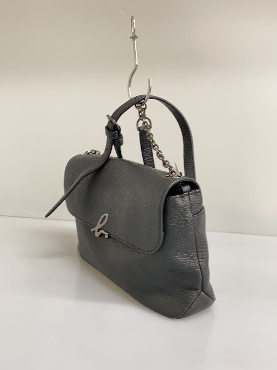 agnes b.the b Shoulder Bag Cowhide BLK Solid IS12C-05 2