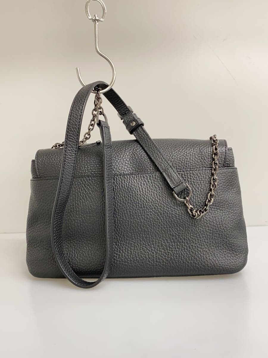 agnes b.the b Shoulder Bag Cowhide BLK Solid IS12C-05 3