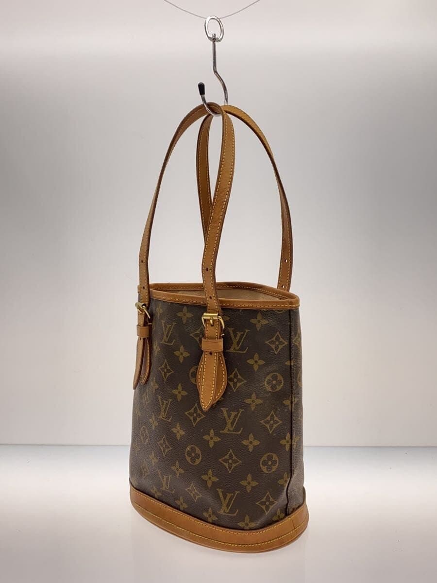 LOUIS VUITTON Petit Bucket_Monogram Canvas PVC BRW 2