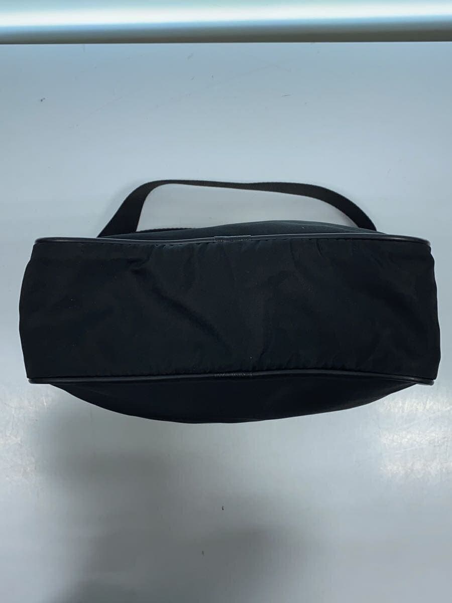 PRADA triangle plate shoulder bag nylon BLK plain 4