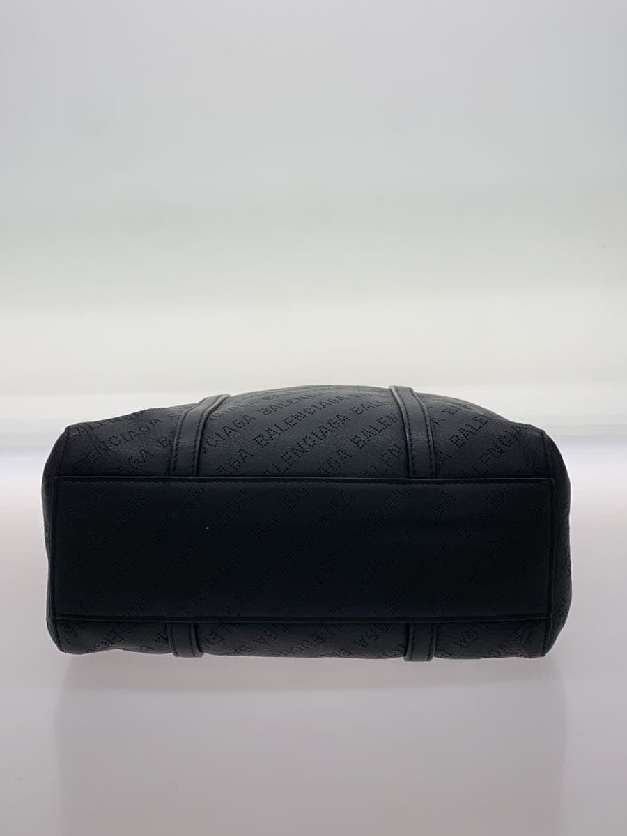 BALENCIAGA Shoulder Bag Leather BLK 4