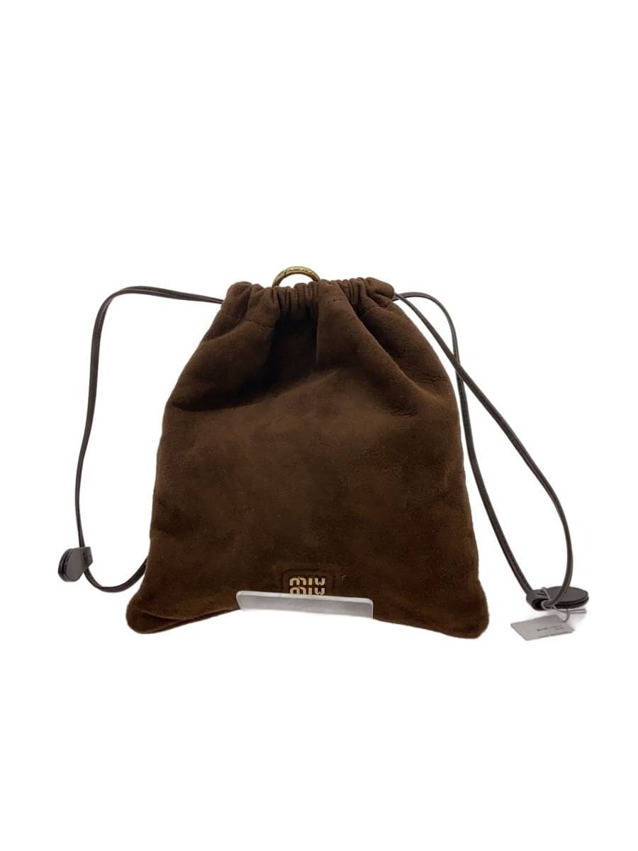 MIU MIUCAMOSCIO Suede Drawstring Pouch Suede BRW