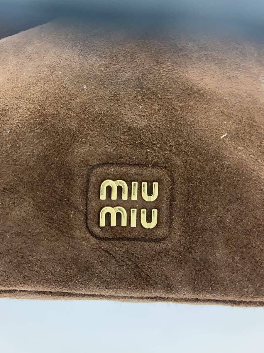 MIU MIUCAMOSCIO Suede Drawstring Pouch Suede BRW 5