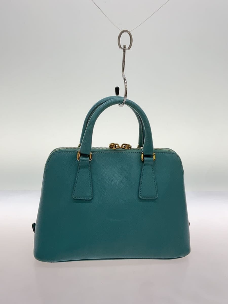 PRADA Saffiano Shoulder Bag Leather BLU 3