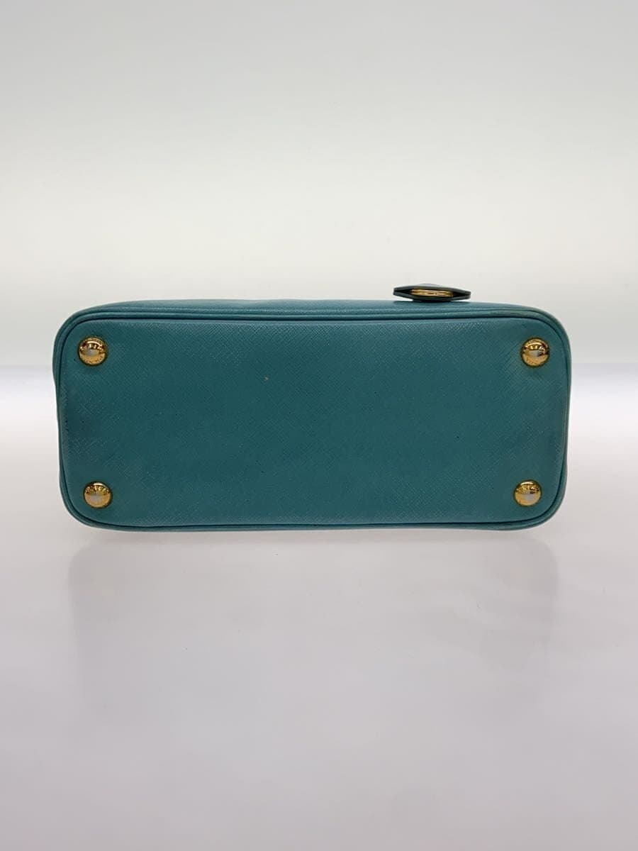 PRADA Saffiano Shoulder Bag Leather BLU 4