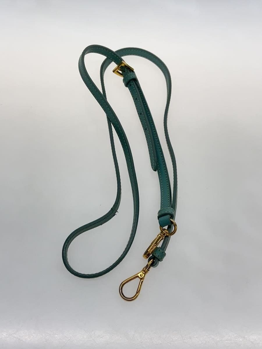 PRADA Saffiano Shoulder Bag Leather BLU 7