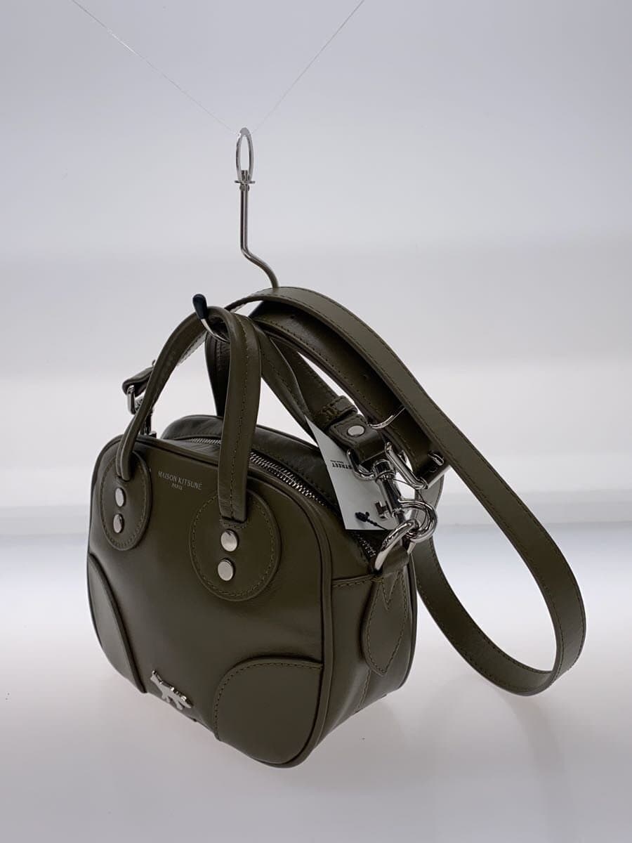 MAISON KITSUNE Shoulder Bag Leather KHK 2
