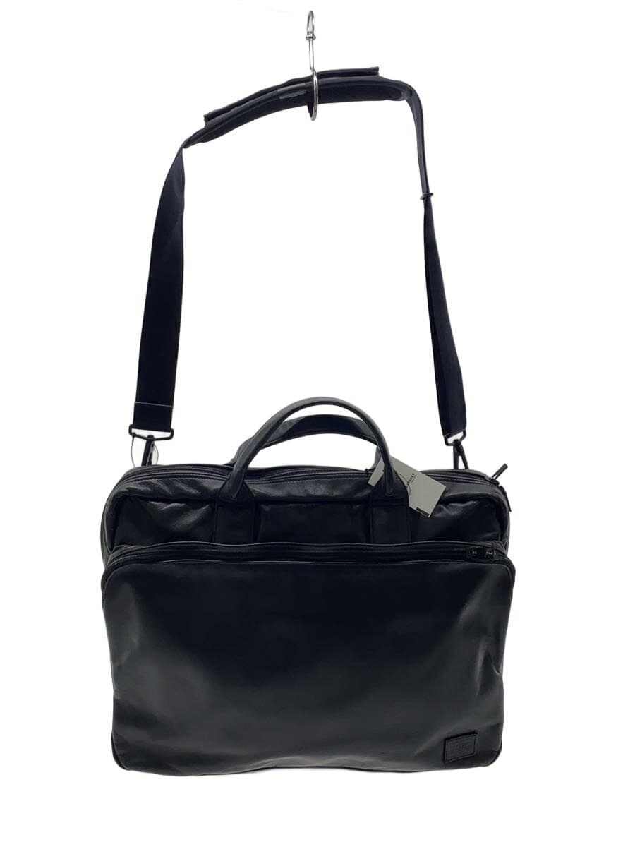 PORTERTIME BLACK Shoulder Bag Business Bag Leather BLK