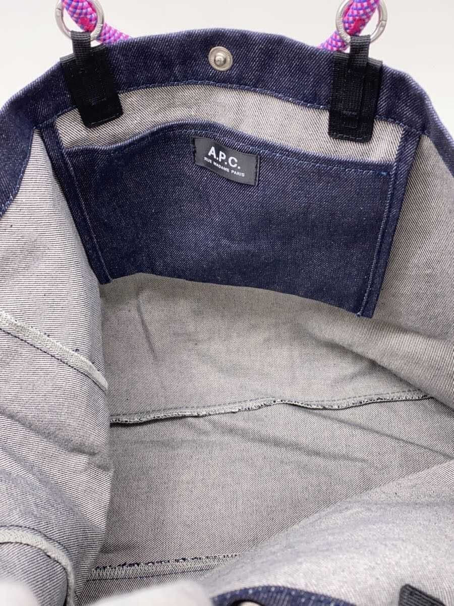 A.P.C. x Topologie EW Shopper Tote Bag Denim NVY 6