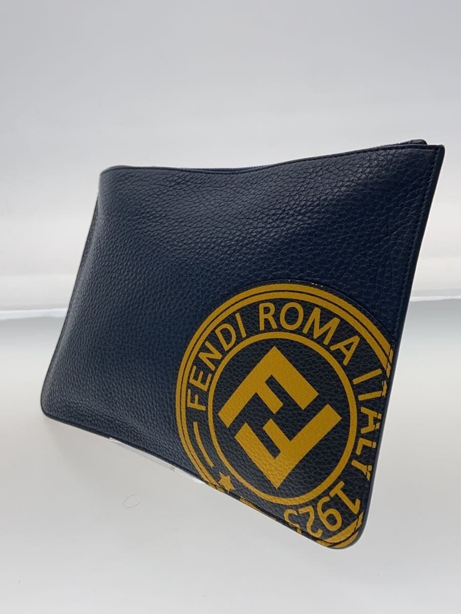 FENDI Second Bag Leather NVY 2