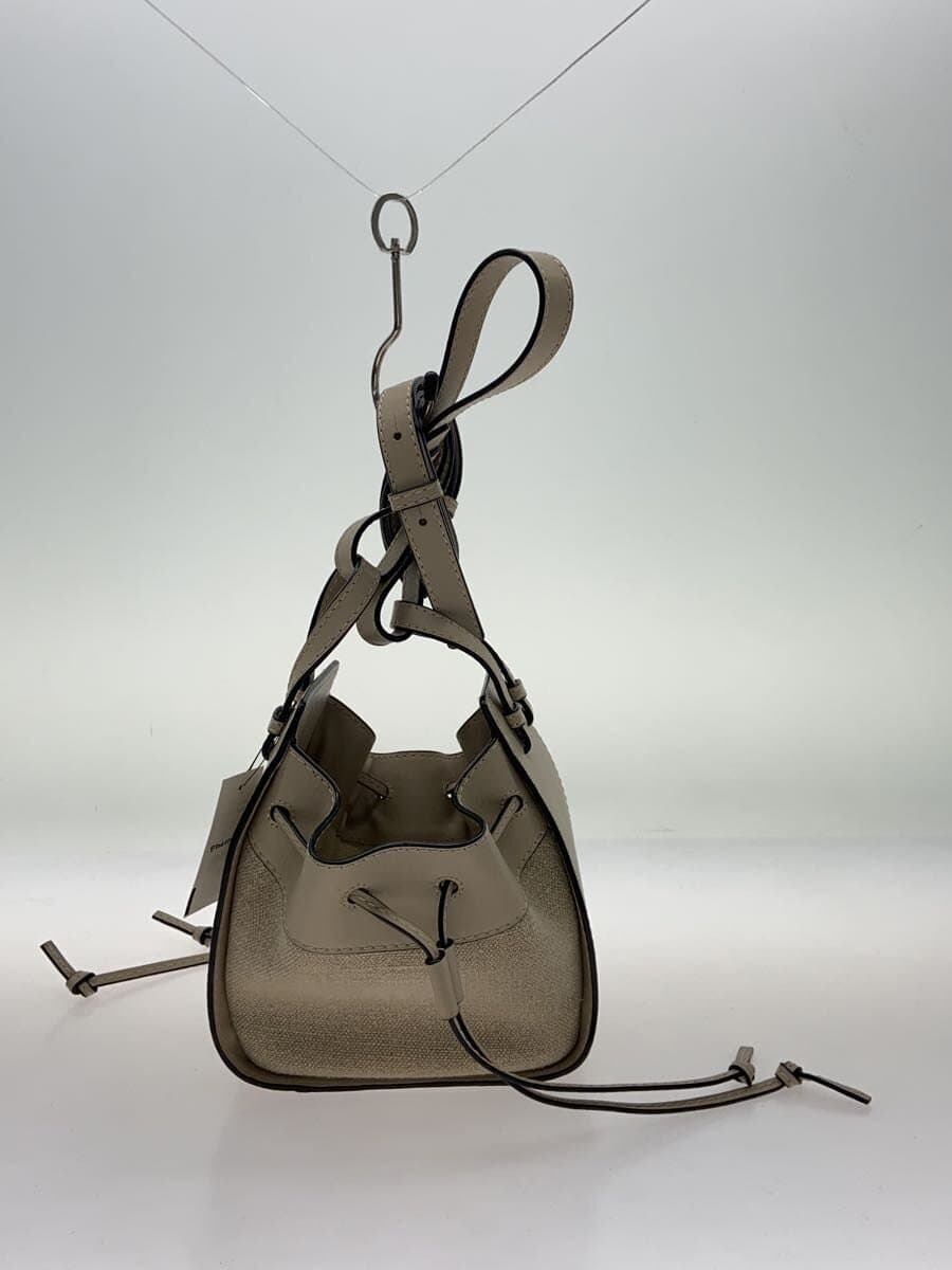 LOEWE Hammock Drawstring Shoulder Bag Canvas BEG 3