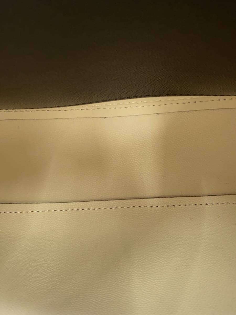 LUI'S Split Leather Pouch Shoulder Bag Faux Leather BLK 6