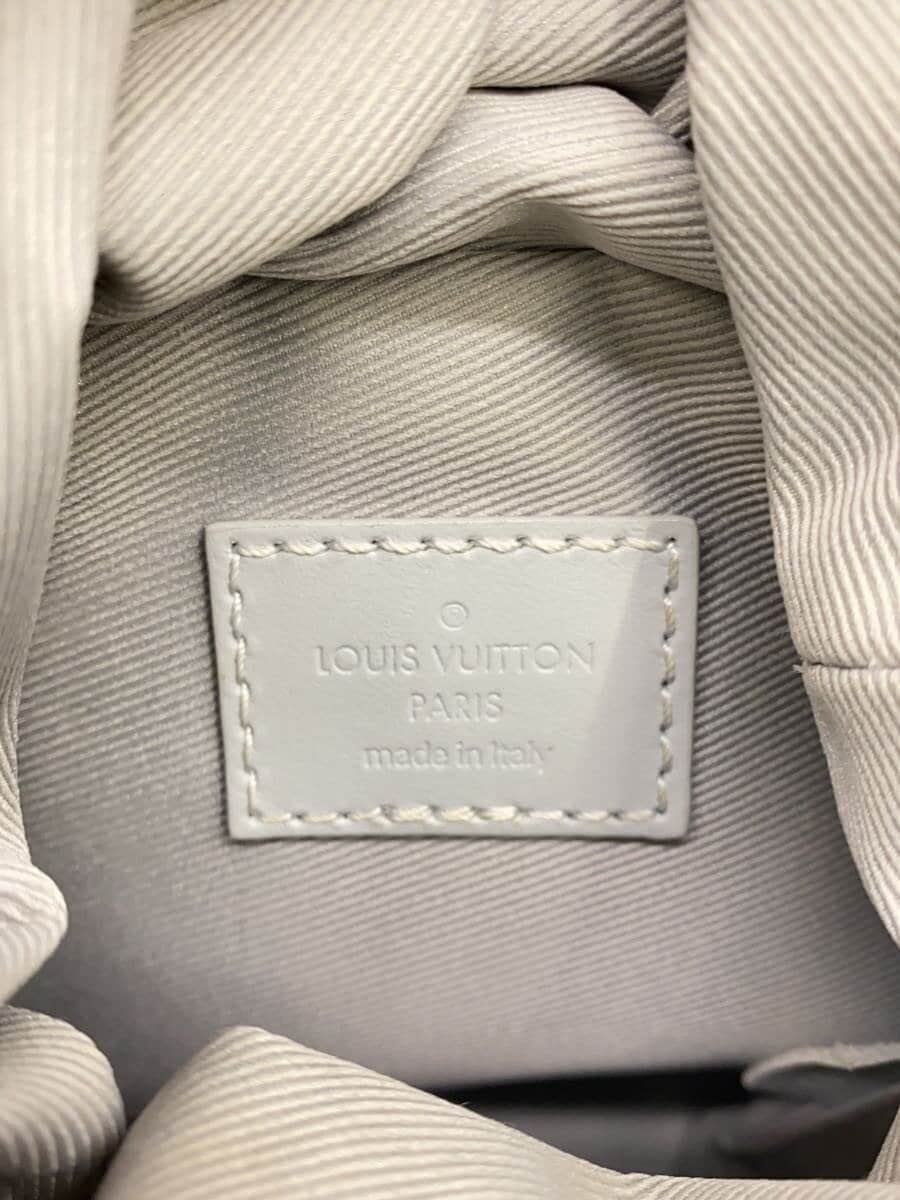 LOUIS VUITTON Choke Nano Bag_ Monogram White_LV Logo Print Shoulder Bag Drawing 5