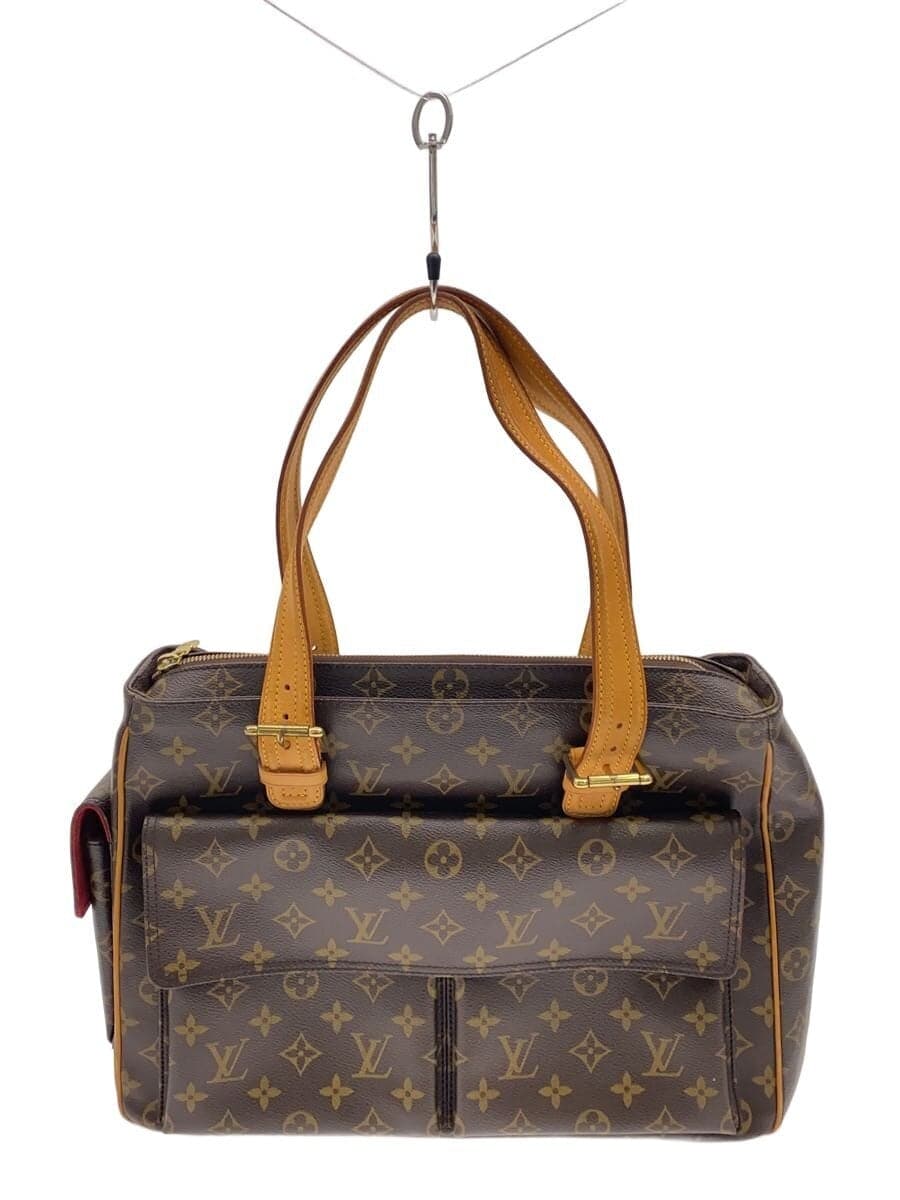 LOUIS VUITTON Multipli Cite Monogram Canvas Handbag Tote Bag PVC BRW M51162