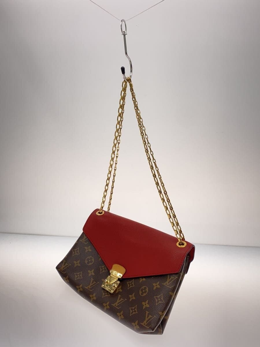 LOUIS VUITTON Palas Chain Monogram Canvas Series Handbag Shoulder Bag PVC BRW 2
