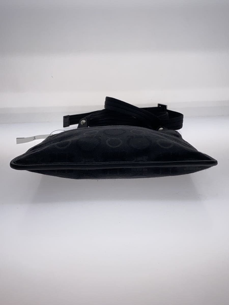 Salvatore Ferragamo Shadow Gancini Shoulder Bag Canvas Black Monogram 4