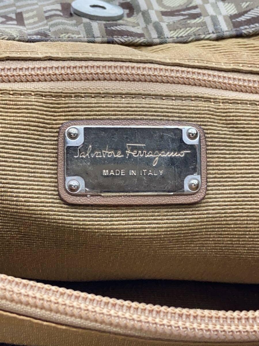 Salvatore Ferragamo leather handle handbag tote bag BEG 5