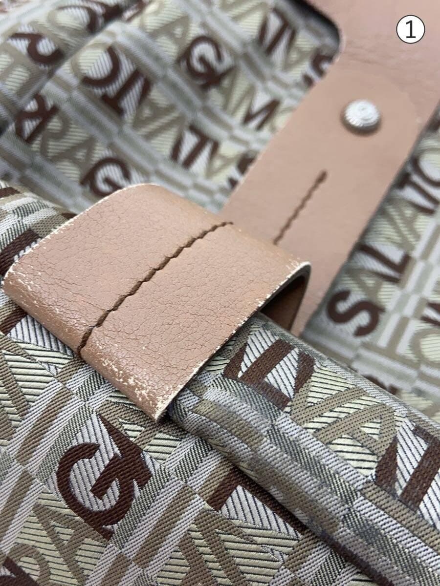 Salvatore Ferragamo leather handle handbag tote bag BEG 7