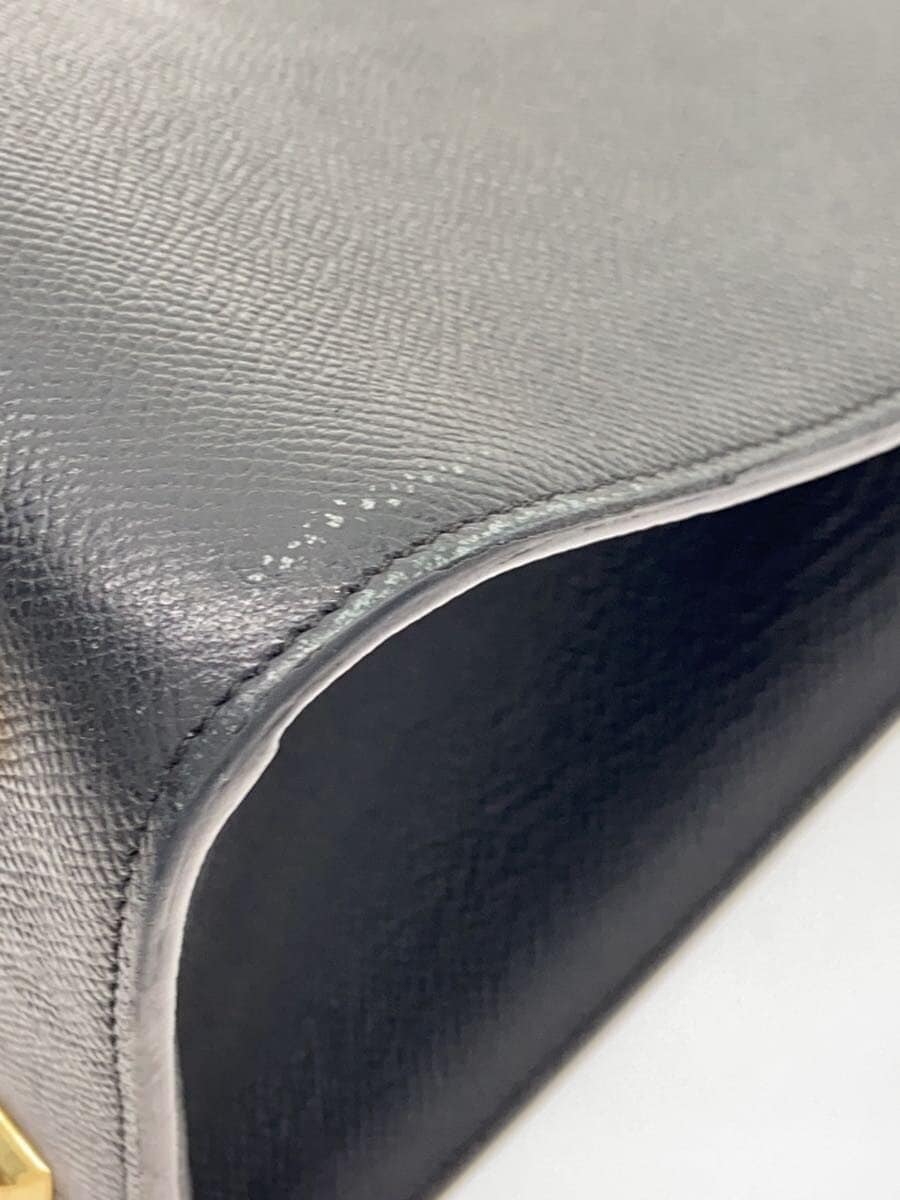 Salvatore Ferragamo Studio Box Handbag PVC BLK Black 7